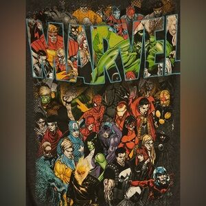 Marvel Heroes Multicolor Graphic Tee